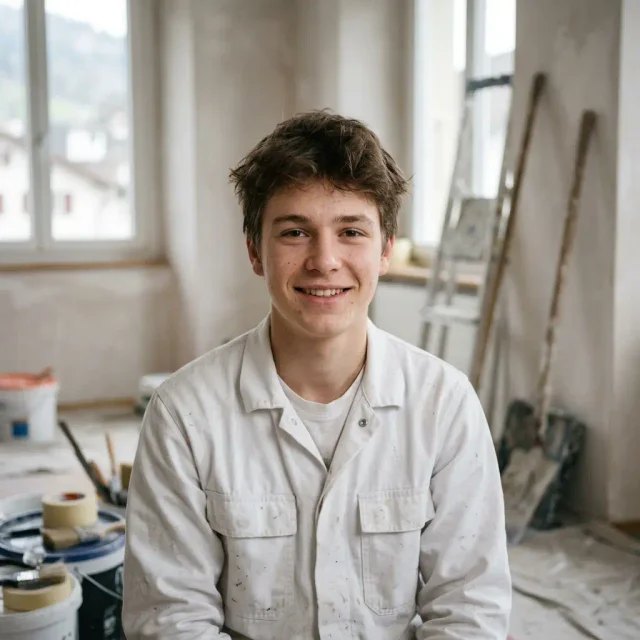 Noah Muster, Lernender Maler